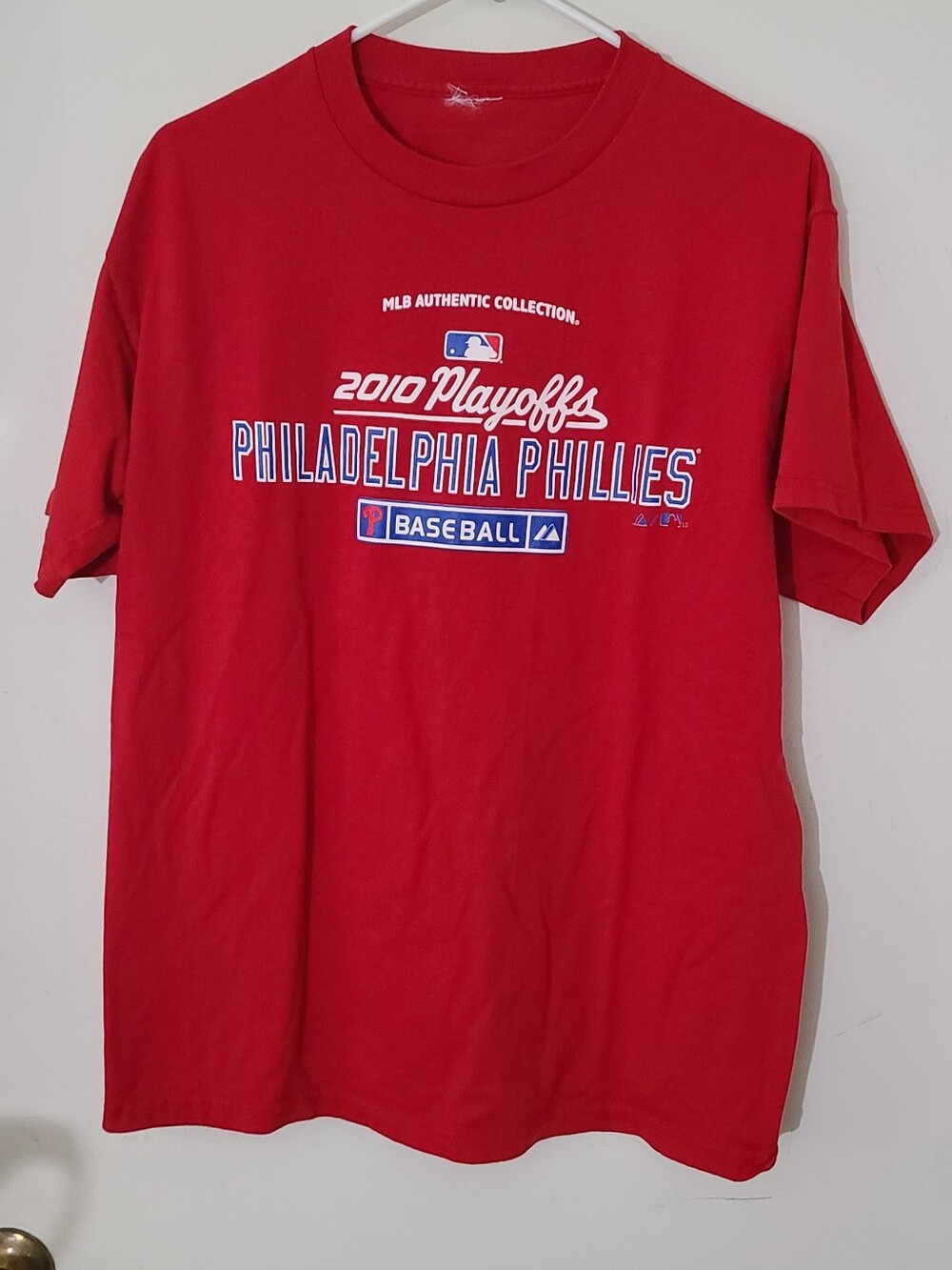 Philadelphia Phillies Size 2XL 2010 Playoffs Short Sleeve Shirt Small